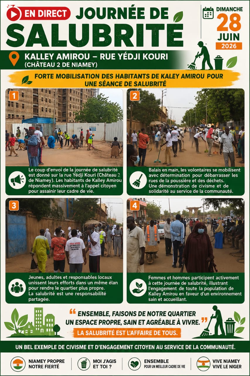 Journée de nettoyage du quartier Kalley Amirou